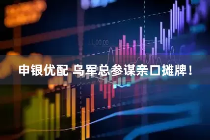 申银优配 乌军总参谋亲口摊牌！